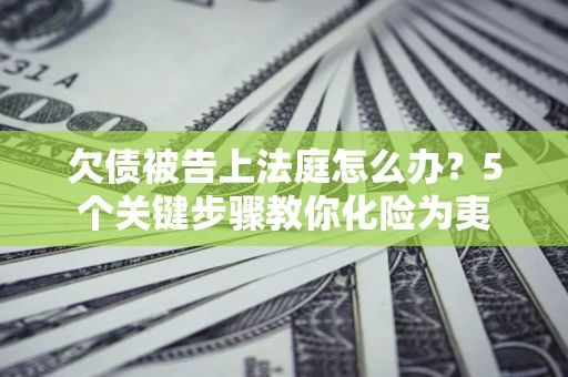 济南欠债被告上法庭怎么办？5个关键步骤教你化险为夷